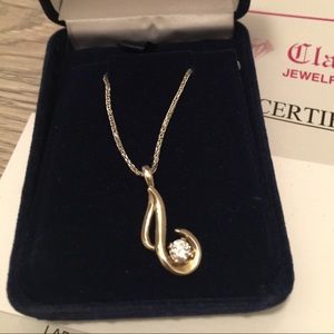 New white gold and diamond necklace with appraisal